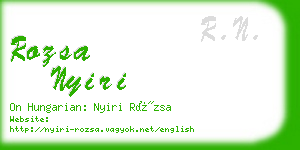 rozsa nyiri business card